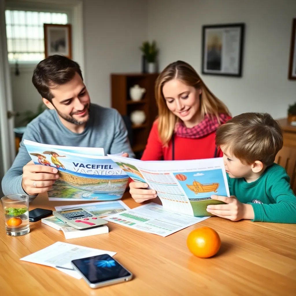 Nederlands gezin analyseert hun financiële situatie met spreadsheets en documenten